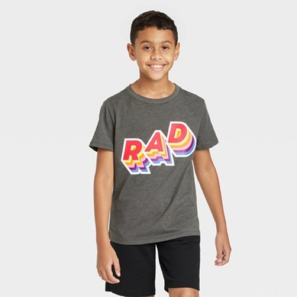 😎 NWT boys cat and jack rad tshirt size 6